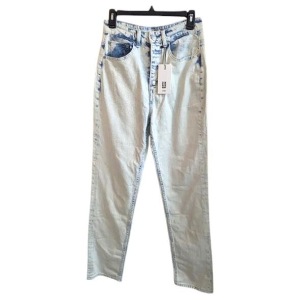 ZGY Straight Up Hi Rise Relaxed Straight Jeans NWT - Picture 1 of 6
